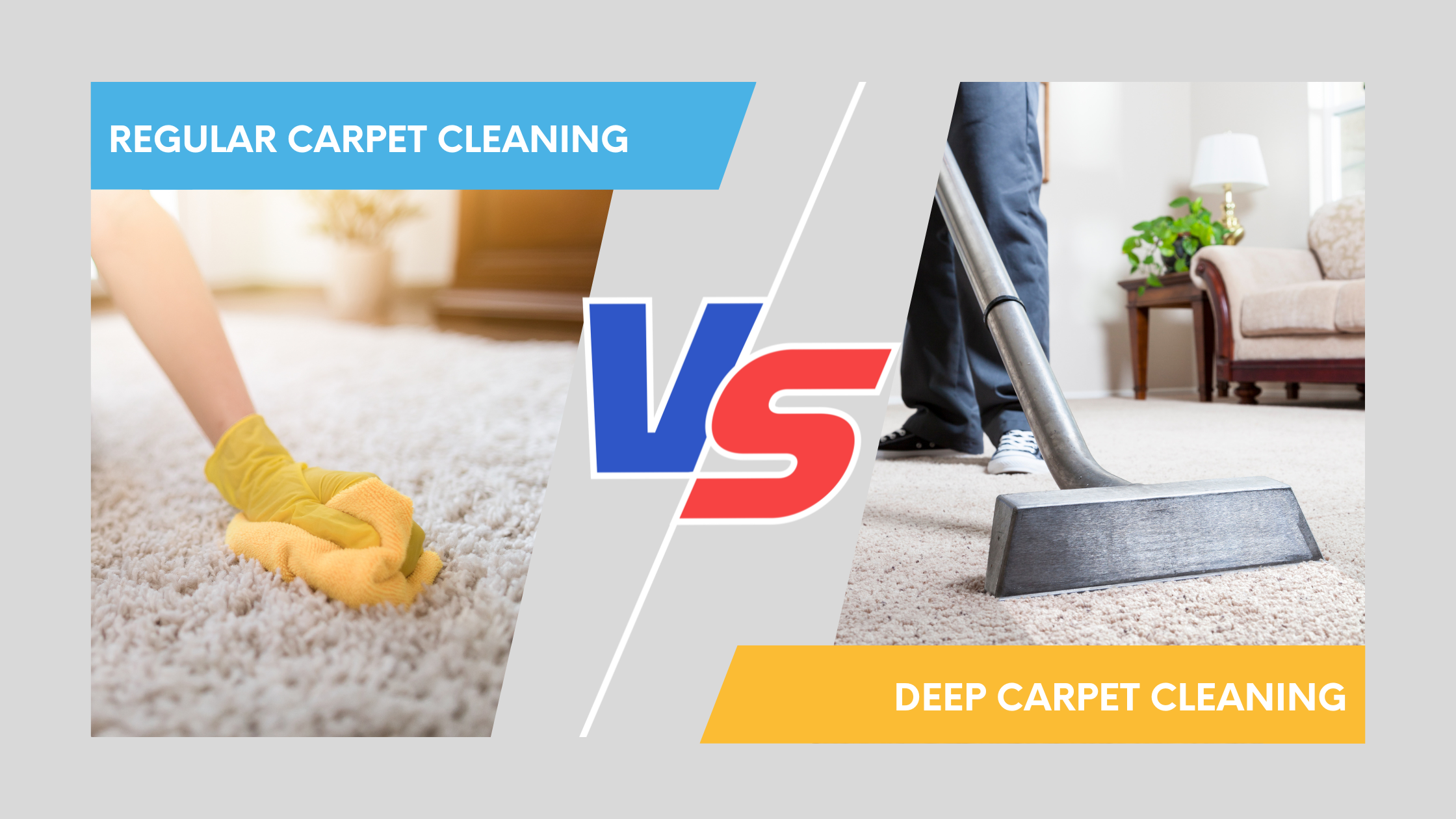 Regular cleaning vs deep cleaning of carpets