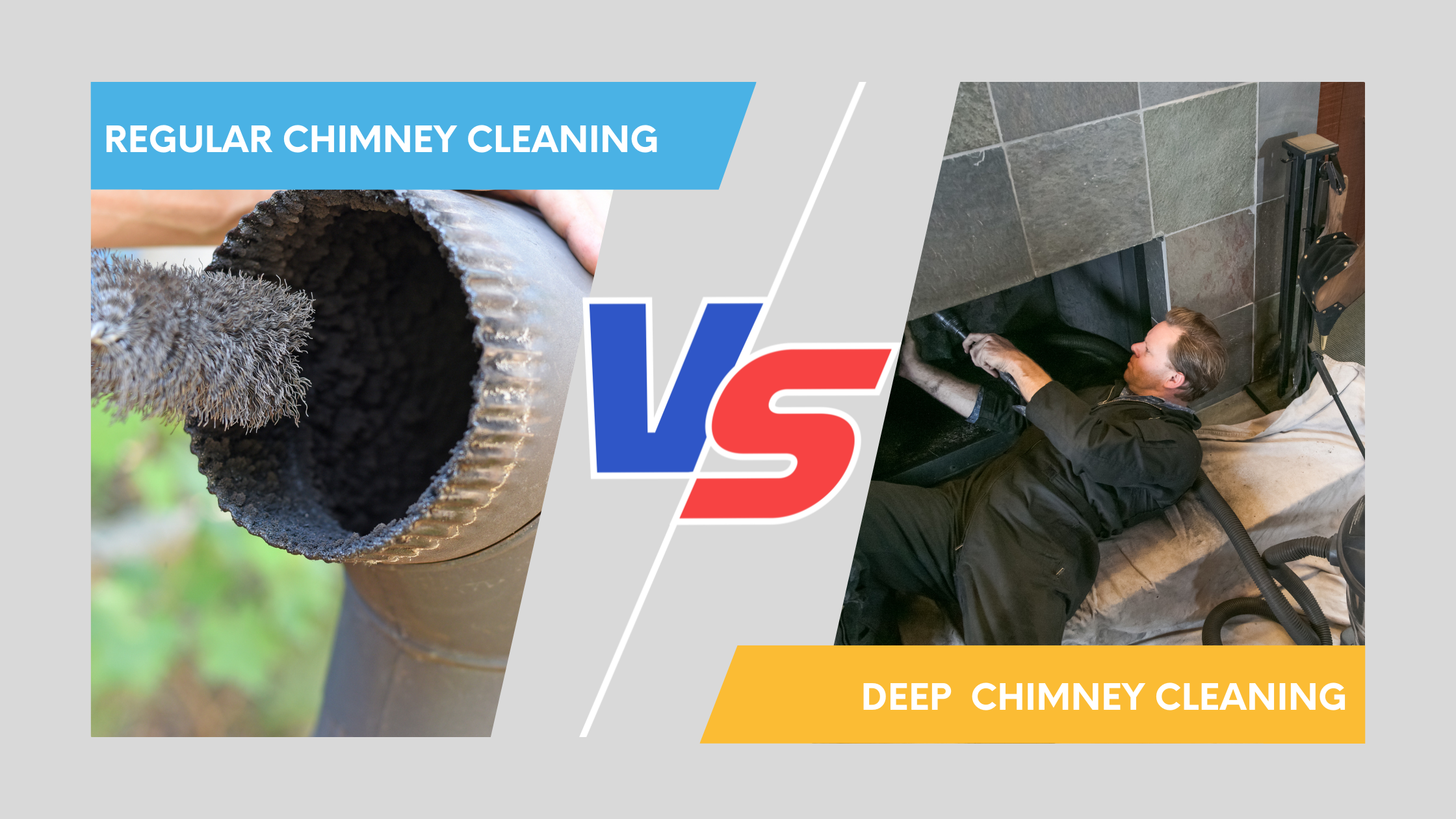 Regular cleaning vs deep cleaning of the chimney
